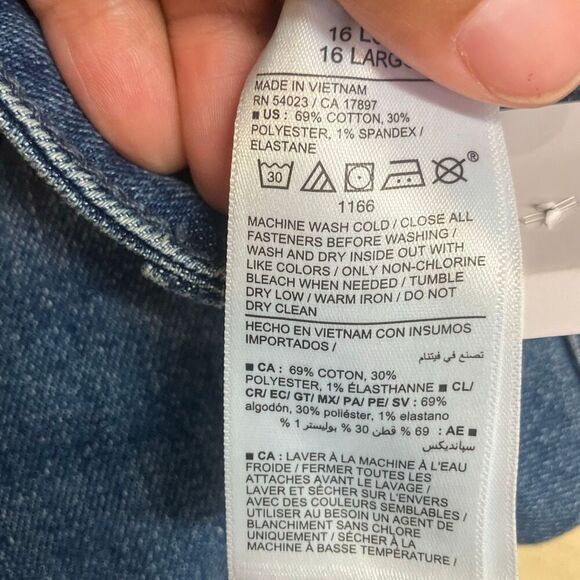 614. Old navy high rise super skinny medium wash jeans size 16L - Picture 6 of 7